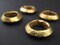 The Bead Chest Brass Ethiopian Wollo Rings (22mm) (Set of 4): Genuine Ethiopian Metal Ring Beads for DIY Jewelry
